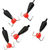 Мормышка вольф безнасадочная Яман Черт с петлей длинный (0.9г) подвеска икринка оранжевая (5шт)
