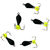 Мормышка вольф безнасад Яман Черт с петлей короткий (0.9г) капля с глазком флуор.желтый (5шт)