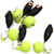 Мормышка вольф безнасад Яман Овсинка с латун коронкой 3мм/0.7г с подвесн шариком желтый неон (5шт)