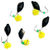 Мормышка вольф безнасад Яман Овсинка с латун коронкой 4мм/1.1г подвеска икринка салатовая