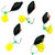 Мормышка вольф безнасад Яман Овсинка с медной коронкой 3мм/0.7г подвеска икринка салатовая