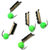 Мормышка вольфрамовая безнасадочная Яман Столбик №4 (0.6г) фц.зеленый шар латунь (5шт)