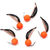 Мормышка вольфрамовая безнасадочная Яман Капелька №2 (0.50г) фц.красный шар медь (5шт)