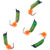 Мормышка вольфрамовая безнасадочная Яман Ручейник №3 (0.45г) фц.красный кубик цв.салатовый (5шт)