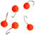 Мормышка вольфрамовая точеная Яман Дробь с отверстием №5 (1.2г) красный (5шт)