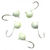 Мормышка вольфрамовая точеная Яман Дробь с ушком №3 (0.3г) фосфор (5шт)