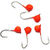 Мормышка вольфрамовая точеная Яман Дробь с ушком №3 (0.3г) красный (5шт)