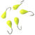 Мормышка вольфрамовая точеная Яман Капля с отверстием №3 (0.6г) желтый (5шт)