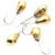Мормышка вольфрамовая точеная Яман Капля с отверстием №3 (0.6г) золото (5шт)