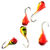 Мормышка вольфрамовая Яман Капля с ушком + красный Камень №3 (0.5г) аргиана (5шт)