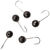 Мормышка вольфрамовая Яман Шар граненый с отверстием №6 (1.9г) черный никель (5шт)