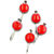 Мормышка вольфрамовая Яман Таблетка с ушком и красным флюриком №3 (0.2г) никель (5шт)