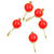 Мормышка вольфрамовая Яман Таблетка с ушком и красным флюриком №3 (0.2г) золото (5шт)