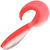 Твистер Yaman Pro Mermaid Tail р.3 inch (7.62 см) 27 Red White (упаковка - 10 шт)
