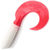 Твистер Yaman Spiral 6inch (15.24см) 05-White red tail (упаковка - 4шт)