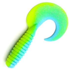 Твистер Yaman Spiral 3.5inch (8.89см) 18-Ice Chartreuse (упаковка - 10шт)