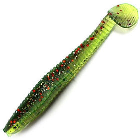Виброхвост Yaman Flatter Shad 4inch (10.16см) 15-Violet Lime (упаковка - 5шт)