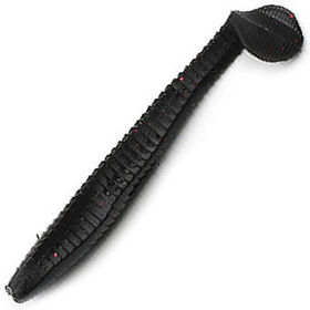 Виброхвост Yaman Flatter Shad 4inch (10.16см) 31-Black Red Flake (упаковка - 5шт)