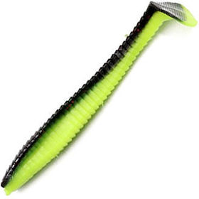 Виброхвост Yaman Flatter Shad 2inch (5.08см) 32-Black Red Flake/Chartreuse (упаковка - 6шт)