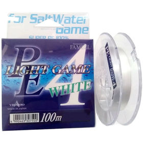 Плетеный шнур Yamatoyo PE Light Game White #0.2 150м 0.074мм (белый)