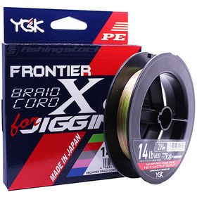 Леска плетеная YGK Frontier Braid Cord X8 for Jigging #0.8 200м 0.148мм (мультиколор)