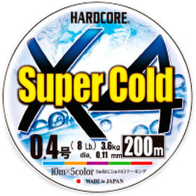 Леска Duel PE Hardcore Super Cold X4 200м 0.104мм