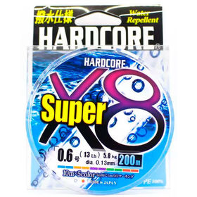Леска Duel PE Hardcore Super X8 200м 0.13мм 5Color