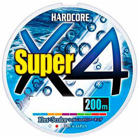 Плетеный шнур Duel PE Hardcore Super X4 200м 0.13мм 5COLOR