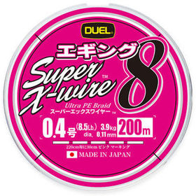 Шнур плетеный Duel Super X-Wire 8 Eging #0.4 150м 0.11мм (White Pink Marking)