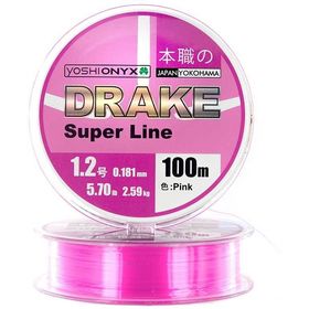 Леска Yoshi Onyx Drake Superline Pink 100м 0.128мм (розовая)