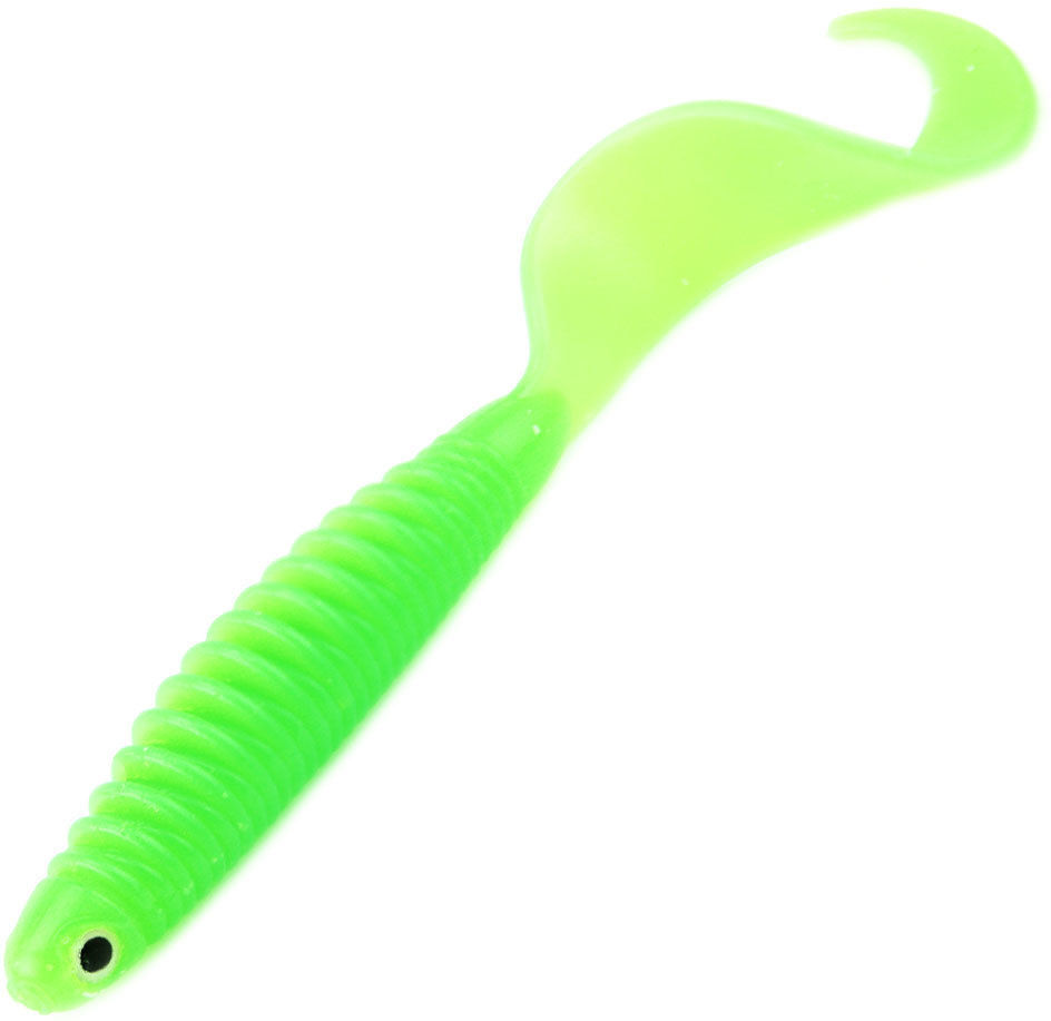 Силиконовая приманка Yoshi Onyx Salt Patch Gig Tail (9.5см) Jelly Green (упаковка - 4шт)