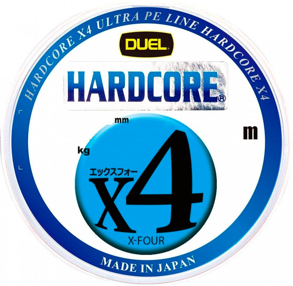 Леска плетеная Duel PE Hardcore X4 300м 0,209мм 5Color-Yellow Marking ...