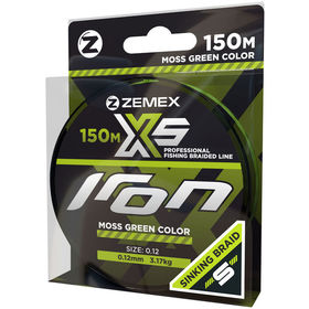 Плетеный шнур Zemex Iron X5 Moss Green 150м 0.12мм