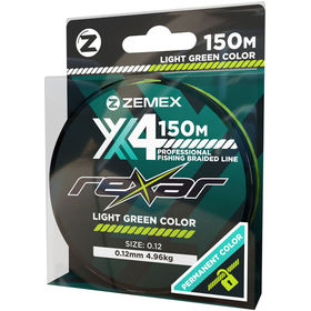 Плетеный шнур Zemex Rexar X4 Light Green 150м 0.12мм