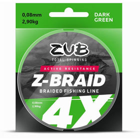 Шнур ZUB Z-Braid 150м 0.08мм (Dark Green)