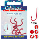 Крючок с поводком Gamakatsu Hook BKD-5260R Red Worm