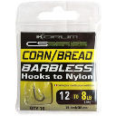 Готовый поводок Korum Barbless Hooks To Nylon - Sweetcorn/Bread
