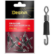 Вертлюг с застежкой и конусом Delphin FDR Quicker