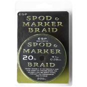 Леска плетеная E-S-P Spod&Marker Braid - 200m / 20lb