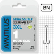 Крючок двойной Nautilus Sting 3XL SSD-1201 (упаковка)