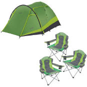 Комплект Norfin: палатка Rudd 3+1 NF+3 складных кресла Rauma
