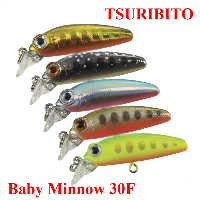 Tsuribito Baby Minnow 30F. Обзор микровоблера