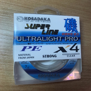 Обзор на плетеный шнур Kosadaka Super Line PE X4 Ultralight Pro Clear.