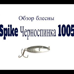 Видеообзор блесны Spike Черноспинка 1005 по заказу Fmagazin