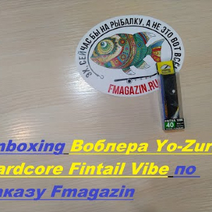 Unboxing Воблера Yo-Zuri Hardcore Fintail Vibe F1080 по заказу Fmagazin