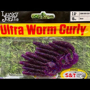 Обзор силиконовой приманки Lucky John Pro Series Ultraworm Curly по заказу Fmaga